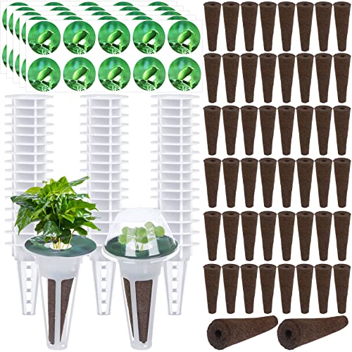 200 Pack Plant Seed Starter Sponges Kit Hydroponic Growing Seed Pod...