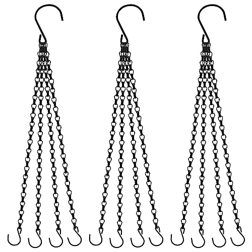 3 Pcs Hanging Baskets Chains 4 Leads Hanging Chains 23.5 Inches Lon...