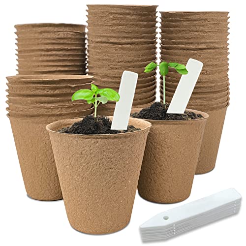 40Pcs 3.15 Inch Peat Pots, Biodegradable Eco-Friendly Round Plant S...