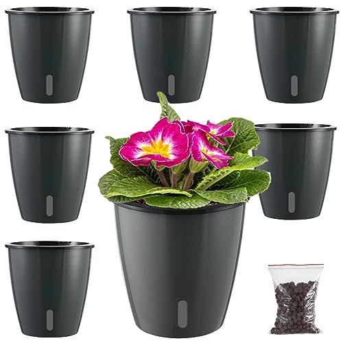 6 Pack-5 Inch Self Watering Plant Pot for Indoor Plants with Water ...