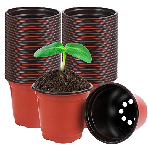 Augshy Plant Pots,40 Pcs 4  Plastic Plant Nursery Seed Starting Pot...
