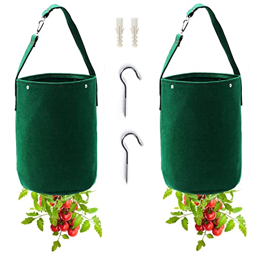 Betereap Upside-Down Tomato Grow Bag - 2-Pack Widen Planting Holes ...