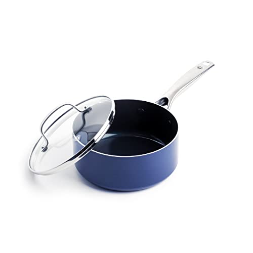 Blue Diamond Cookware Diamond Infused Ceramic Nonstick, 2QT Saucepa...