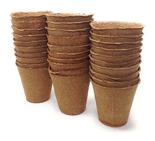 Br BRILLANTE Plant Starter Peat Pots - 30 Pack of 4 Inch Pots for Y...
