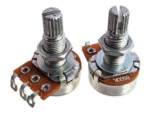 C. B. Gitty 2-Pack 500KOhm Long-Shaft Guitar Volume Potentiometers ...