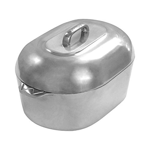 Cajun Cookware Aluminum Roaster Pan with Lid - 15-inch Roasting Pot...