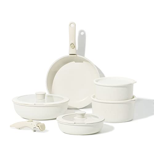 CAROTE 11pcs Pots and Pans Set, Nonstick Cookware Sets Detachable H...