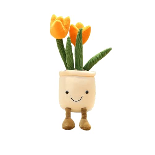 CHELEI2019 13.8  Plant Stuffed Animal,Tulip Plush Toy Flower Pot St...