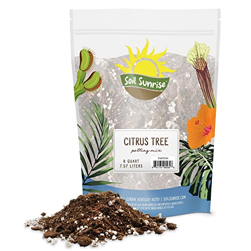 Citrus Tree Potting Soil Mix (8 Quarts), Special Blend for Indoor O...