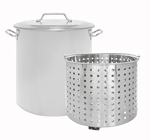 CONCORD Stainless Steel Stock Pot w Steamer Basket. Cookware great ...