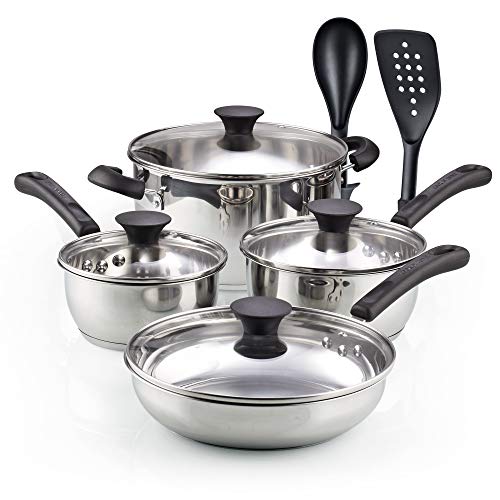 Cook N Home Pots and Pans Set Induction Kitchen Cookware Set Basics...