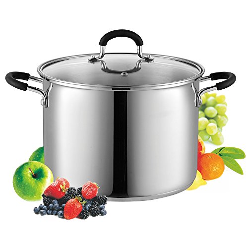 Cook N Home Stockpot Sauce Pot Induction Pot With Lid Professional ...