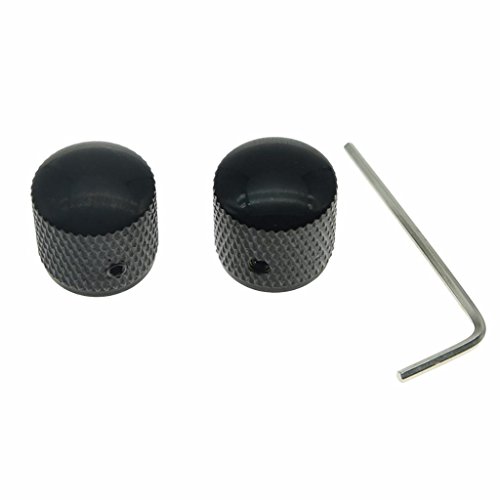 Dopro Set of 2 Guitar Dome Knobs 20mm Bass Knobs with Set Screw for...