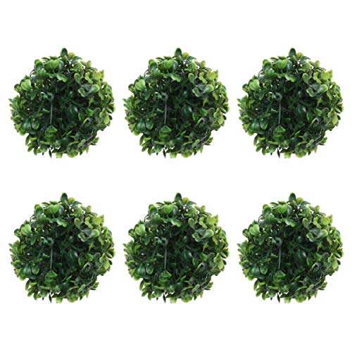 EXCEART Front Door Planters 6pcs Artificial Boxwood Ball Hanging To...