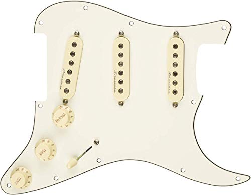 Fender Hot Noiseless Prewired Stratocaster Pickguard - 3-Ply White...