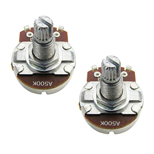 FLEOR 2pcs Full Size Guitar Volume Pot 18mm Shaft Audio Taper Guita...