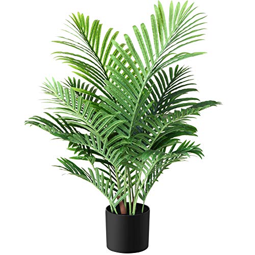 Fopamtri Fake Majesty Palm Plant 3 Feet Artificial Majestic Palm Fa...