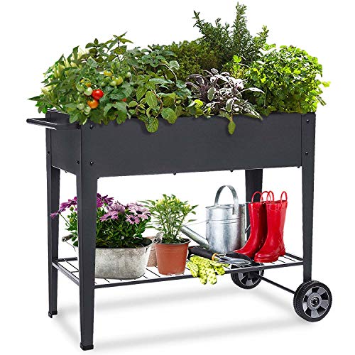 FOYUEE Raised Planter Box with Legs Outdoor Elevated Garden Bed On ...