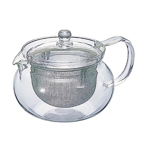Hario  ChaCha Kyusu Maru  Teapot Heatproof Glass Teapot 700 mL, Gla...