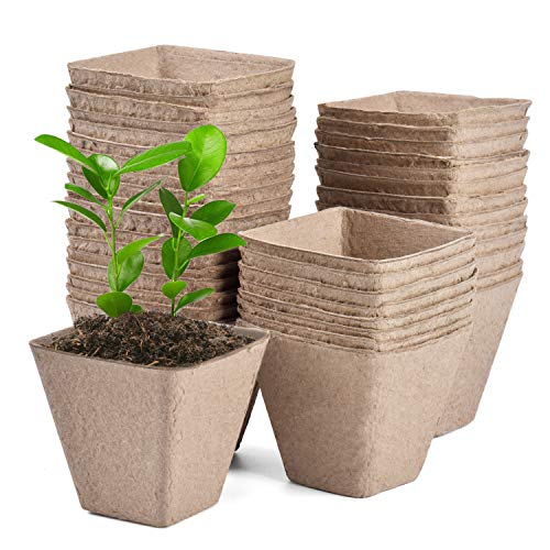 JOYSEUS 3.25  Seed Starter Pots, Organic Planting Peat Pots for Gar...