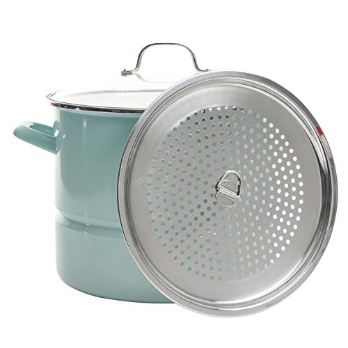Kenmore Broadway Steamer Stock Pot with Insert and Lid, 16-Quart, G...
