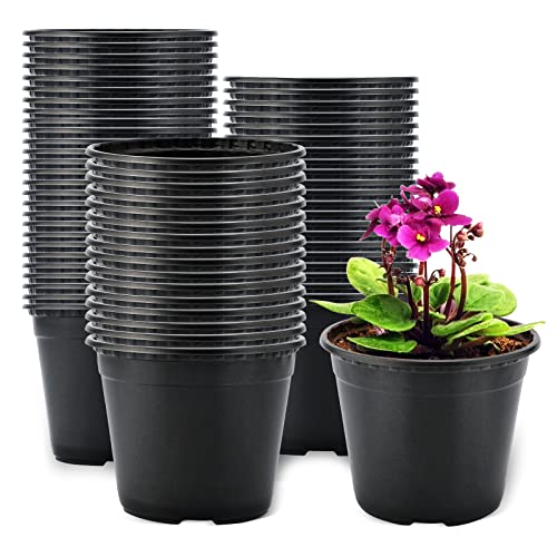 KINGLAKE GARDEN 4 Inch 120 Pcs Plastic Plants Nursery Pot,Gardening...