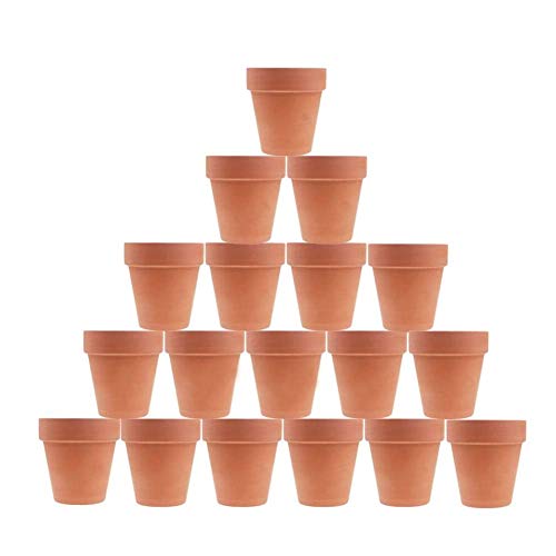 Kosrtuny 3 Inches Terracotta Clay Pots Pack of 18 pcs- Pottery Fles...