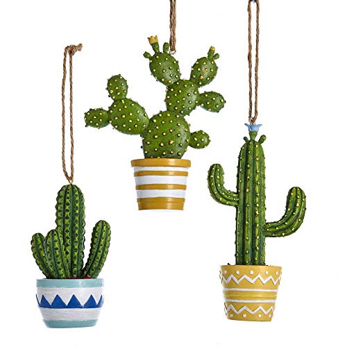 Kurt Adler E0309 Holiday Decorative Cactus in Detailed Designed Pot...