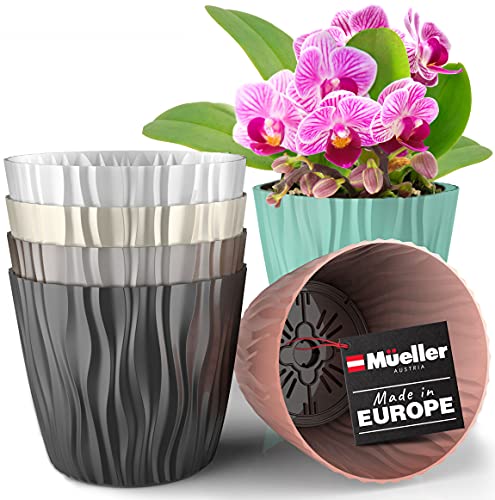 Mueller Austria Plant and Flower Pot 6 1 Set, Heavy Duty 6 Inch Eur...