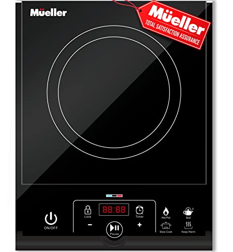 Mueller RapidTherm Portable Induction Cooktop Hot Plate Countertop ...