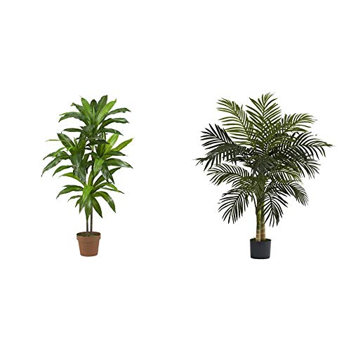 Nearly Natural 43in. Dracaena Silk (Real Touch) Artificial Plant, G...