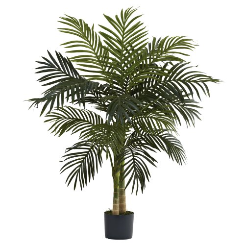 Nearly Natural 5357 4ft. Golden Cane Palm Tree,Green...