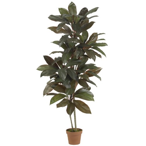 Nearly Natural 6580 Cordyline Silk Plant Real Touch, 5-Feet, Green...
