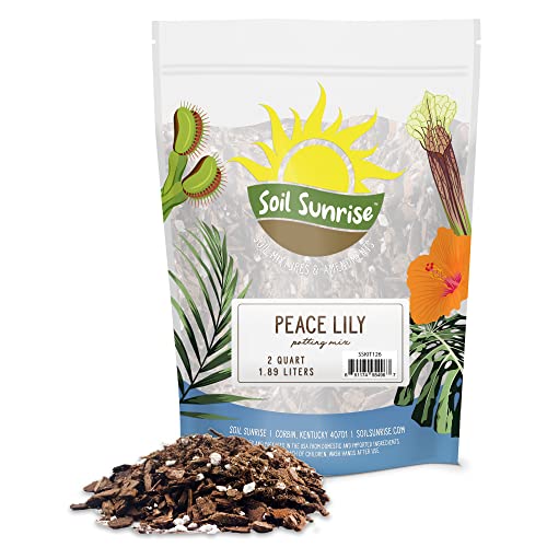 Peace Lily Potting Soil Mix (2 Quarts), for Planting, Growing, or R...