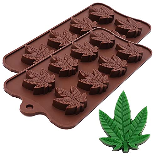 PJ BOLD Marijuana Weed Hemp Leaf Silicone Molds for Pot Candy Mold ...