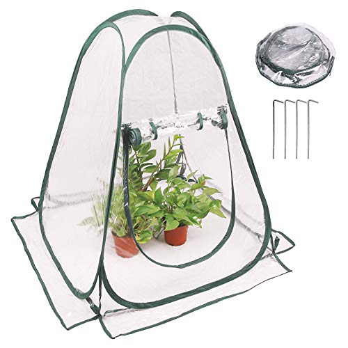Pop up Greenhouse Cover, Transparent PVC Mini Small Grow Plant Hous...