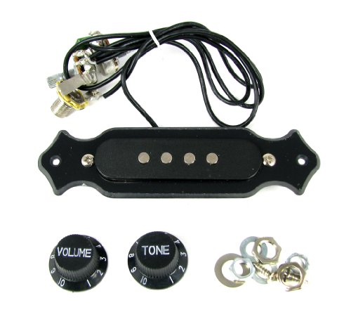 Pre-Wired 4-String Single Coil Pickup Harness with Volume & Tone Po...