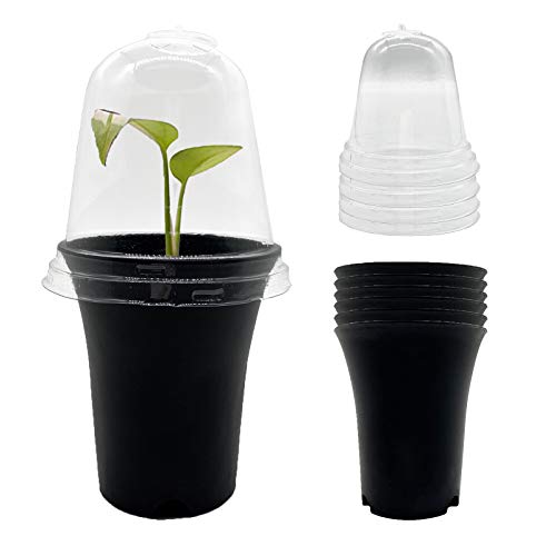 QPEY Plant Nursery Pots with Humidity Dome,Resuable Planting Pots S...