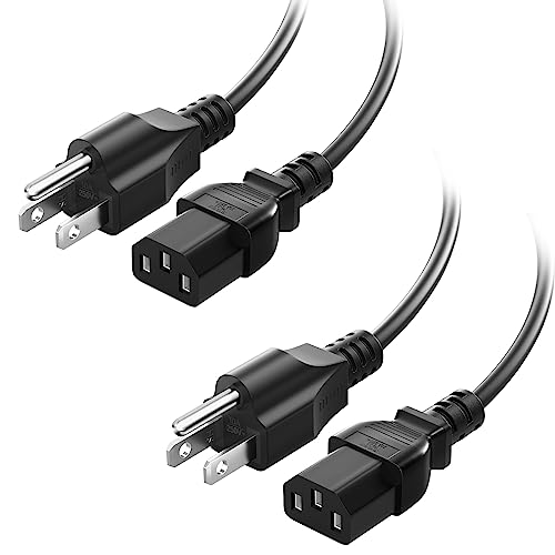 QYD 2 Pack 10FT(3m) 3 Prong AC Power Cord Replacement for Monster S...