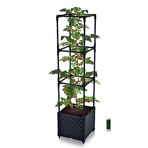 Raised Garden Bed Tomato Cage Tomato Planter Trellis for Garden Pla...