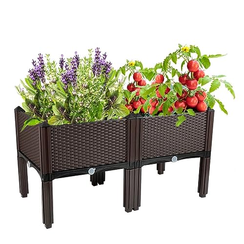 Raised Garden Bed with Legs Planters for Outdoor Plants Planter Box...