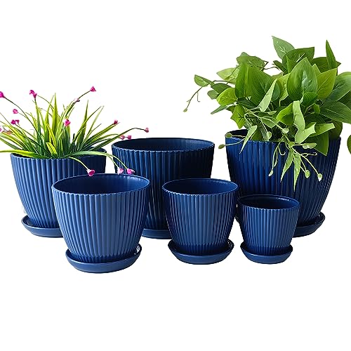 RooTrimmer 7.5 6.5 5 4.2 3.5 inches Plant Planters 6 Pack, Thick St...