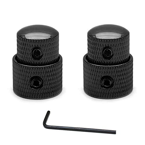 SAPHUE Guitar Dual Concentric Stacked Control Knobs Sets Metal with...
