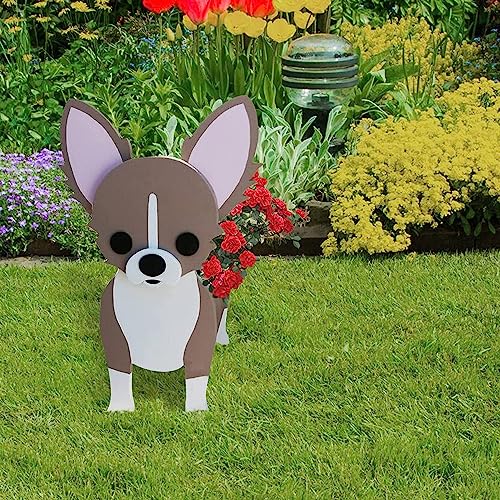 seOSTO Dog Planters for Outdoor Plants, 13.4 * 9.5inch Animal Flowe...
