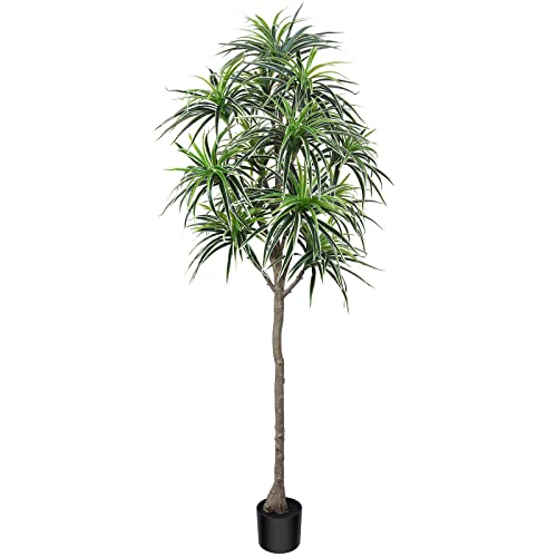 SOGUYI 6ft Artificial Trees Faux Dracaena Indoor Plant, Fake Plants...