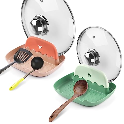 Spoon and Lid Rest - 2 Packs Spoon Rest with Lid Holder, Neat & Dri...