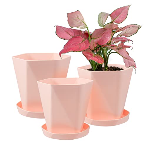 Sun-E Planters for Indoor Plants Flower Pots 7.6 6.5 5.1Inch Set of...