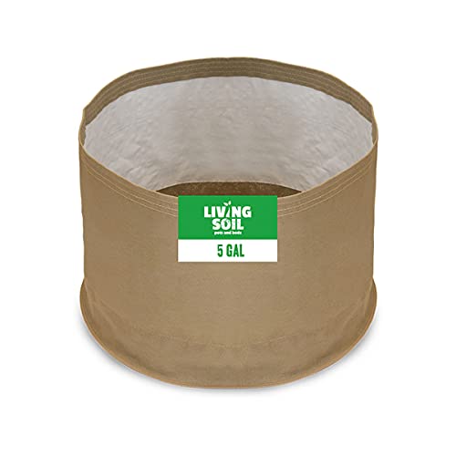 Sustainable Village Grassroots Fabric Pot 5 Pack | Grow Bag for Pla...