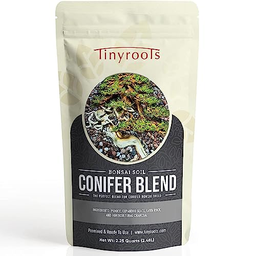 Tinyroots Conifer Bonsai Soil Blend – 2.25 Quarts - Formulated an...