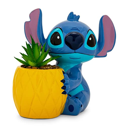 Toynk Disney Lilo & Stitch Pineapple 6-Inch Ceramic Planter with Ar...